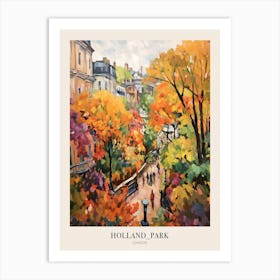 Autumn City Park Painting Holland Park London 2 Poster Art Print