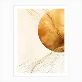 Abstract Painting sun Art Print