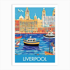 Liverpool 2 Travel Print Painting Cute Art Print