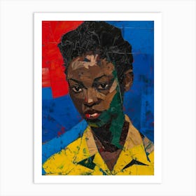 'A Girl In A Yellow Shirt' Art Print