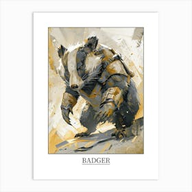 Badger Precisionist Illustration 3 Poster Art Print