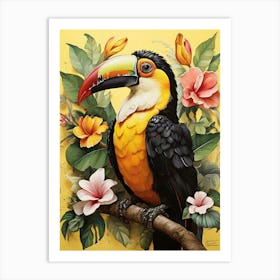 Jungle Toucan Yellow Art Print 2 Art Print