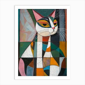 Abstract Cat 12 Art Print