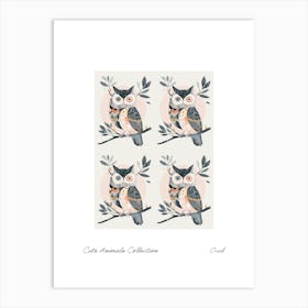 Cute Animals Collection Owl 2 Art Print