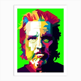 Jeff Bridges Hollywood Actor Pop Art WPAP Art Print