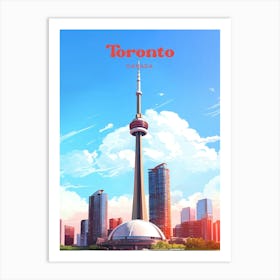 Toronto Canada CN Tower Travel Art Art Print