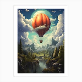 Hot Air Balloon In The Sky Art Print