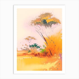 Nungwi Tanzania Watercolour Pastel Tropical Destination Art Print