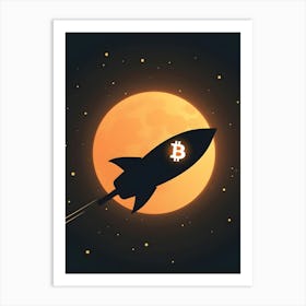 Bitcoin Rocket 1 Art Print