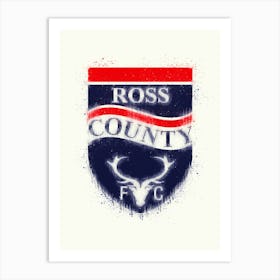 Ross County League Scotland Art Print