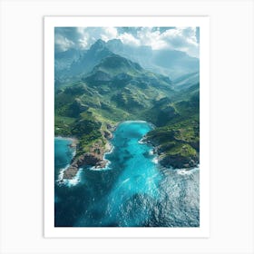 Aerial View Of The Coast 2 Art Print