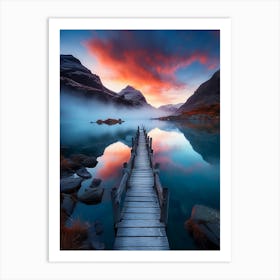 Sunrise Over Lake 2 Art Print