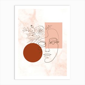 Abstract Portrait Of A Woman Art Print