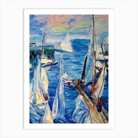 Port Of Suva Fiji Abstract Block 1 harbour Art Print