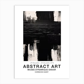 Black Brush Strokes Abstract 1 Exhibition Poster Art Print