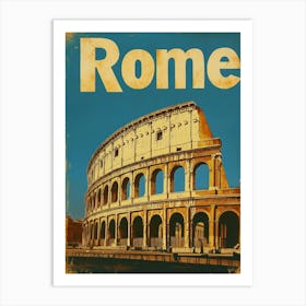 Aihrgdesign A Vintage Travel Poster Of Rome 5 Art Print