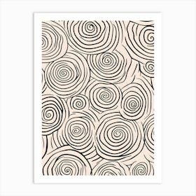 Seamless Pattern With Spirals Art Print