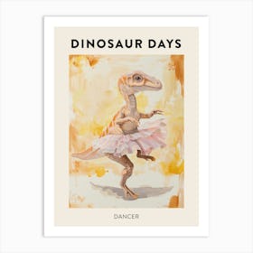 Dancer Dinosaur Poster Art Print