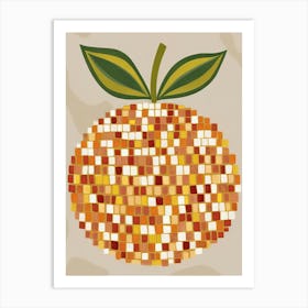 Mosaic Orange 19 Art Print