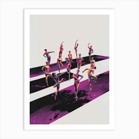 Dancers On The Street Art Print