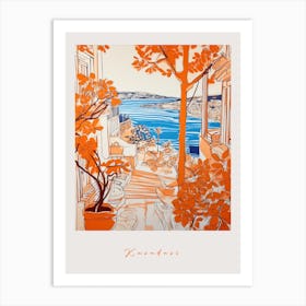 Kusadasi Turkey Orange Drawing Poster Art Print