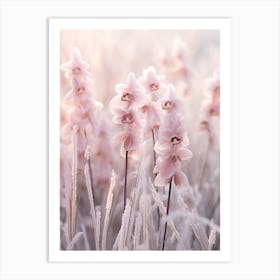 Frosty Botanical Orchid 1 Art Print