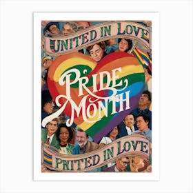 Pride Month Printed In Love Art Print