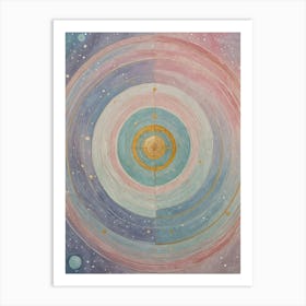 Pastel Concentric Circles Art Print