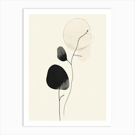 Abstract Black And White Painting 1 Art Print