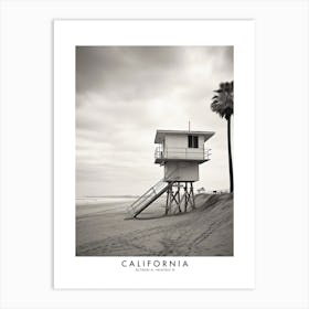 Poster Of California, Black And White Analogue Photograph 2 Art Print
