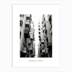 Poster Of Malaga, Spain, Photography In Black And White 6 Art Print