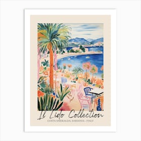 Costa Smeralda, Sardinia   Italy Il Lido Collection Beach Club Poster 1 Art Print