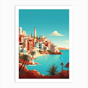 Ibiza, Spain, Flat Illustration 4 Art Print