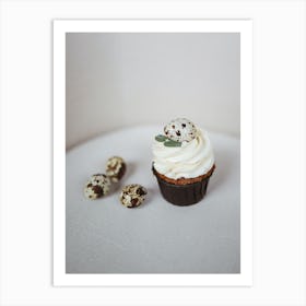 Quail Cupcake Art Print