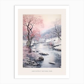 Dreamy Winter National Park Poster  Lake District National Park United Kingdom 2 Art Print