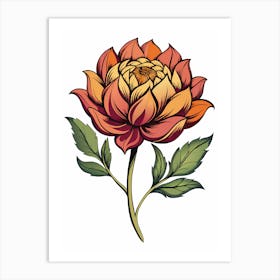 Dahlia Flower 15 Art Print