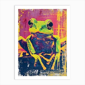 Polaroid Inspired Frogs 1 Art Print