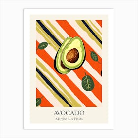 Marche Aux Fruits Avocado Fruit Summer Illustration 1 Art Print