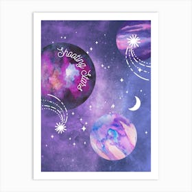 Splatter Of Stars Art Print