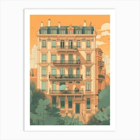 Barcelona Spain Travel Illustration 2 Art Print