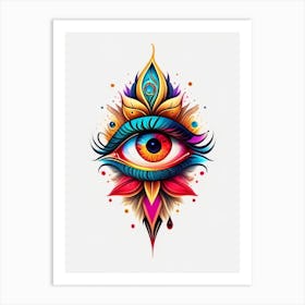 Awareness, Symbol, Third Eye Tattoo 1 Art Print