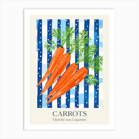 Marche Aux Legumes Carrots Summer Illustration 1 Art Print