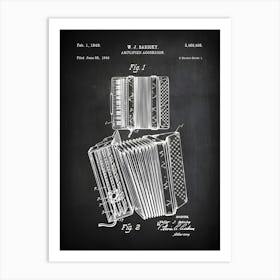 Accordion Musical Instrument, Amplified Accordion, Music Teacher Babicky Amplified Accordion, Accordion Instrument Poster, Music Room, Mp4081 Art Print