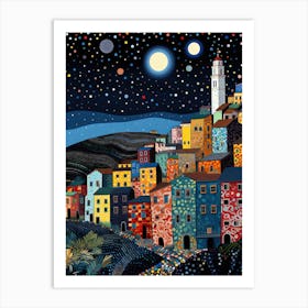 Genoa, Italy, Illustration In The Style Of Pop Art 2 Art Print