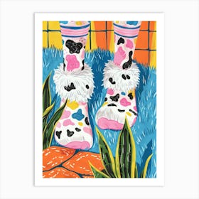 Cow Socks 1 Art Print