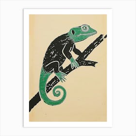 Chameleon Bold Block 5 Art Print