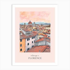 Mornings In Florence Rooftops Morning Skyline 1 Art Print
