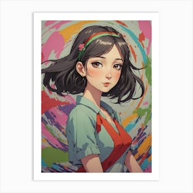 Anime Girl Art Print