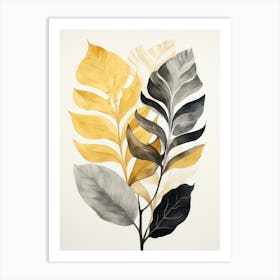 'Yellow And Black' Art Print