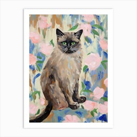 A Himalayan Cat Painting, Impressionist Painting 2 Art Print